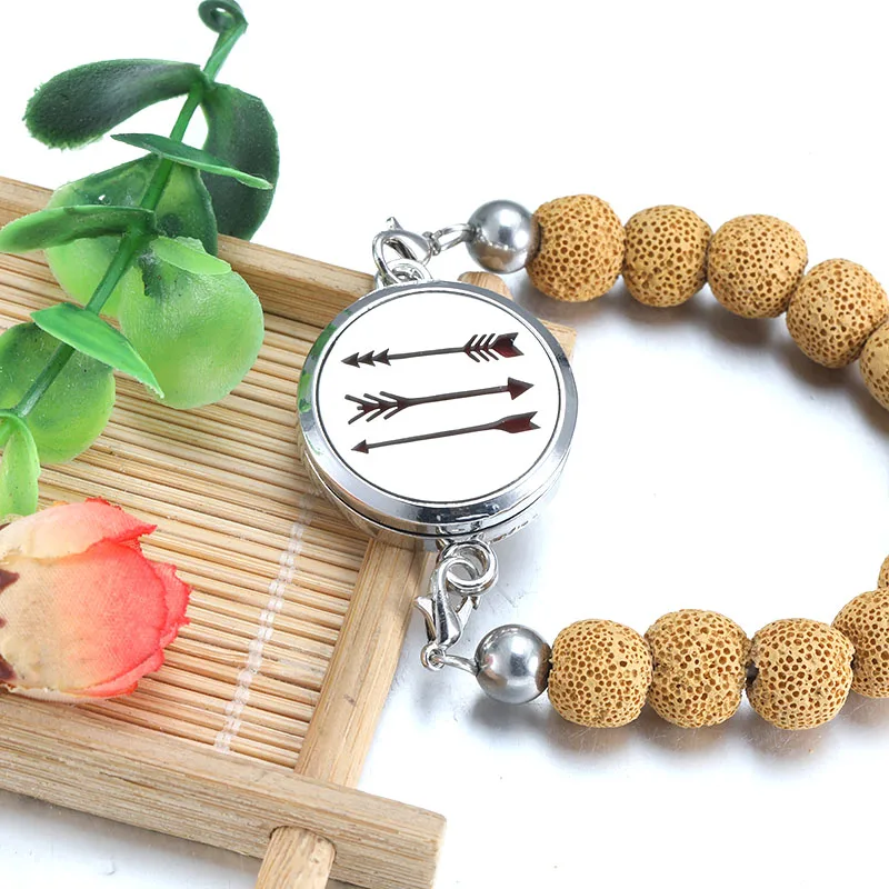 Натуральный вулканический камень из бисера 12 видов цветов стрелы нержавеющей