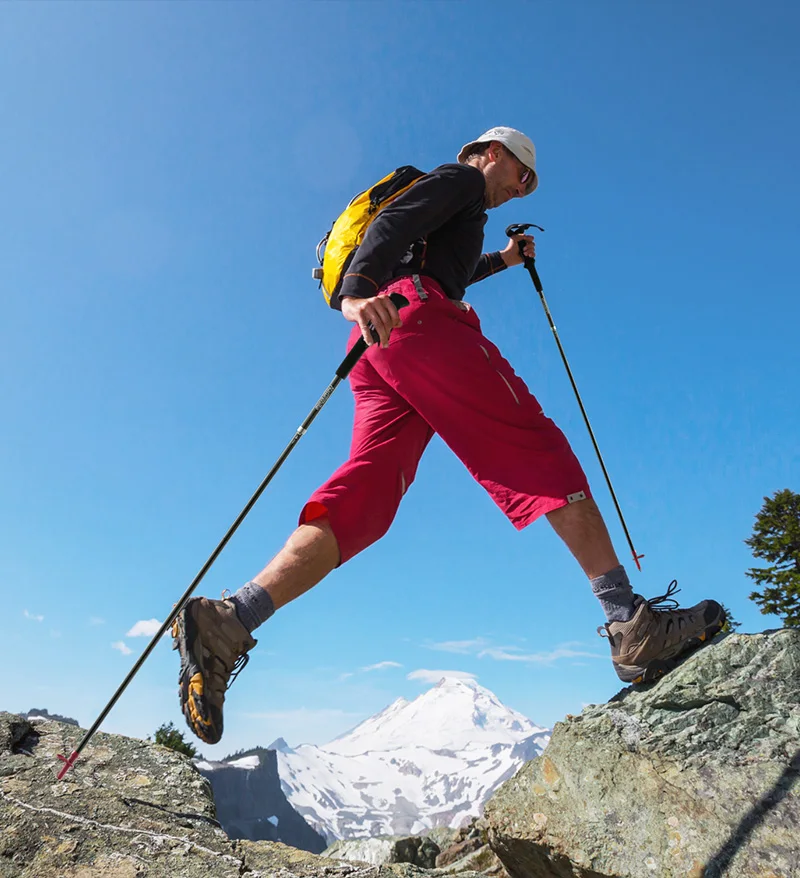 Naturehike сверхлегкий 4 секций складной регулируемый трекинговые палки костыль из углеродного волокна Пеший Туризм палочки NH18D020-Z
