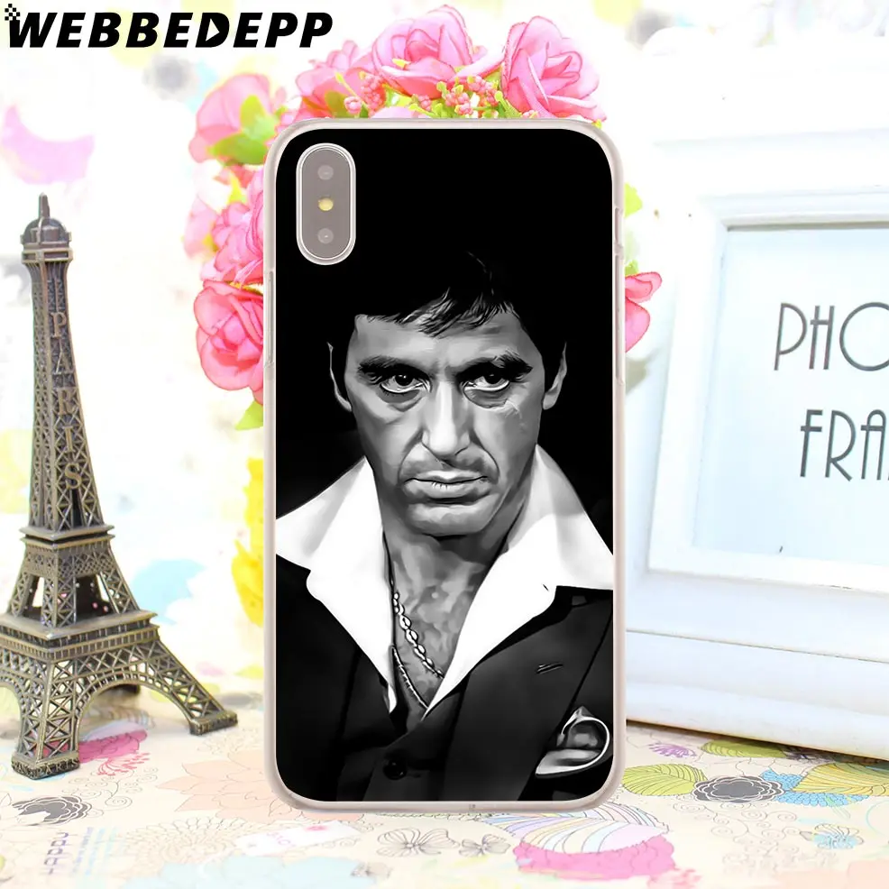 2 WEBBEDEPP Горячая Scarface Tony Монтана жесткий чехол для телефона для iPhone 4 4S 5C 5 5S SE 6 6S 7 8 Plus X XR XS 11 Pro Max задняя крышка - Цвет: 2