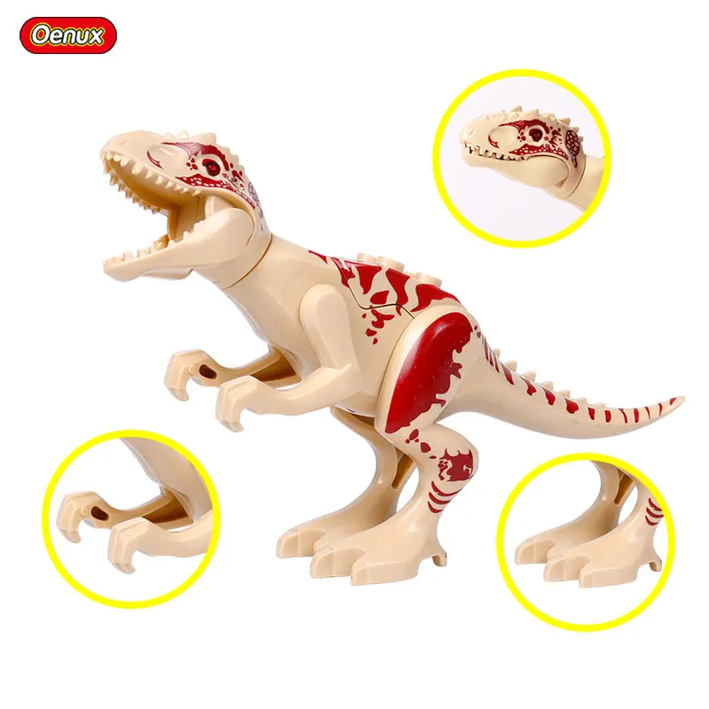 Новинка Oenux 8 шт. строительный блок динозавра Юрского периода Stygimoloch Indoraptor carnotaureus T