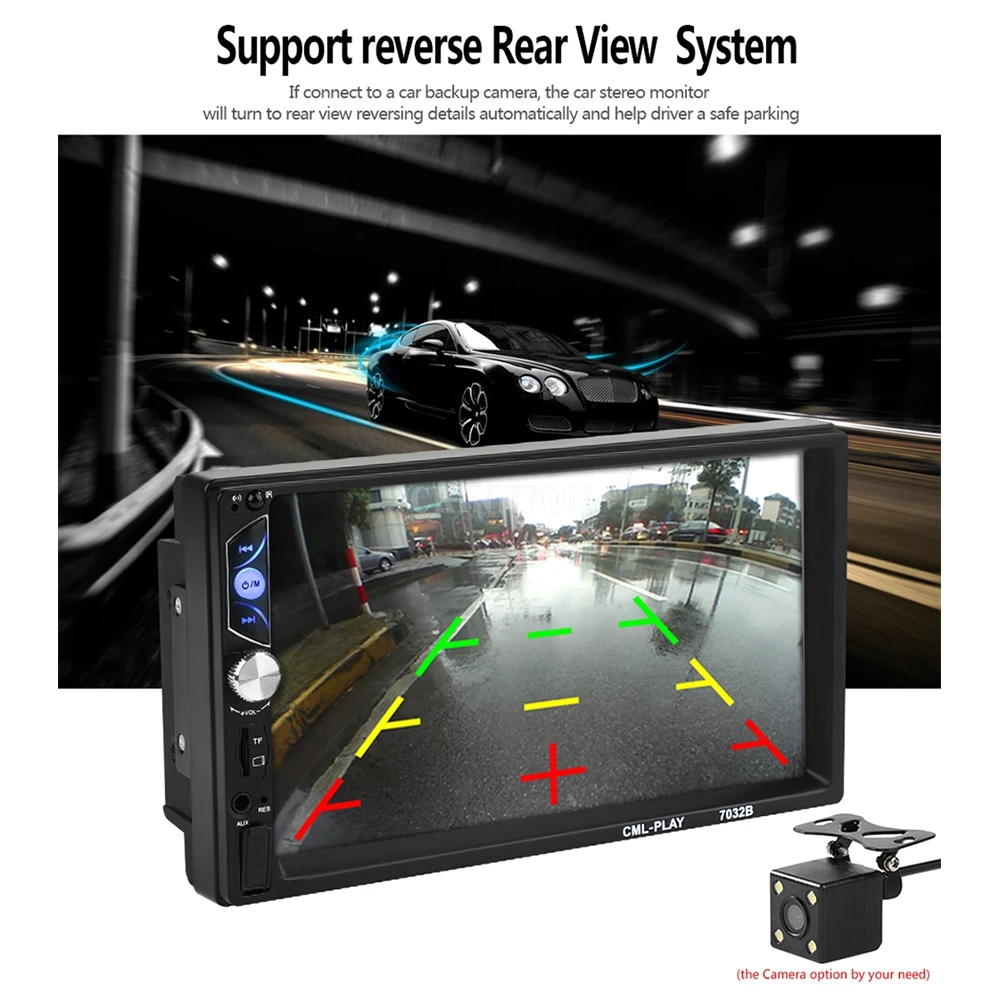 Автомагнитола 2Din 7032B мультимедийный плеер с 7 &quotэкраном Bluetooth Mirrorlink стерео