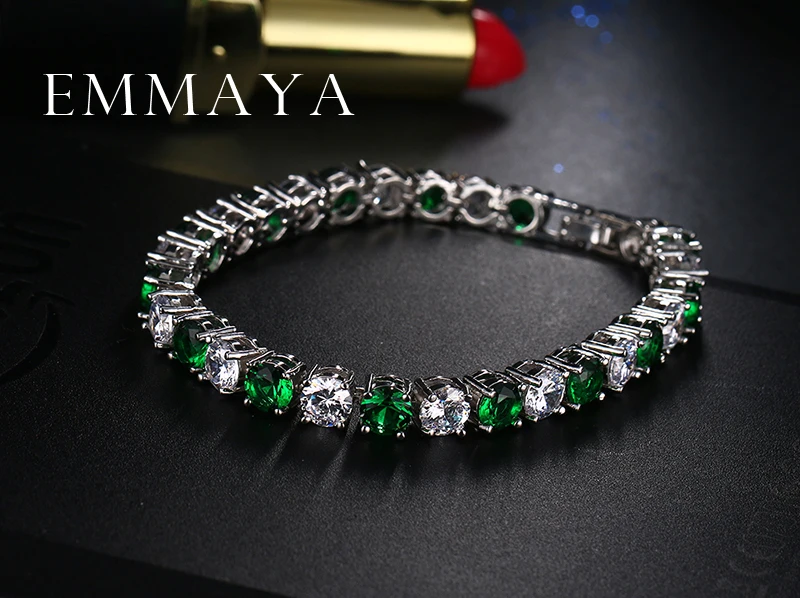 Модный Зеленый циркониевый браслет Emmaya высококачественные модные украшения