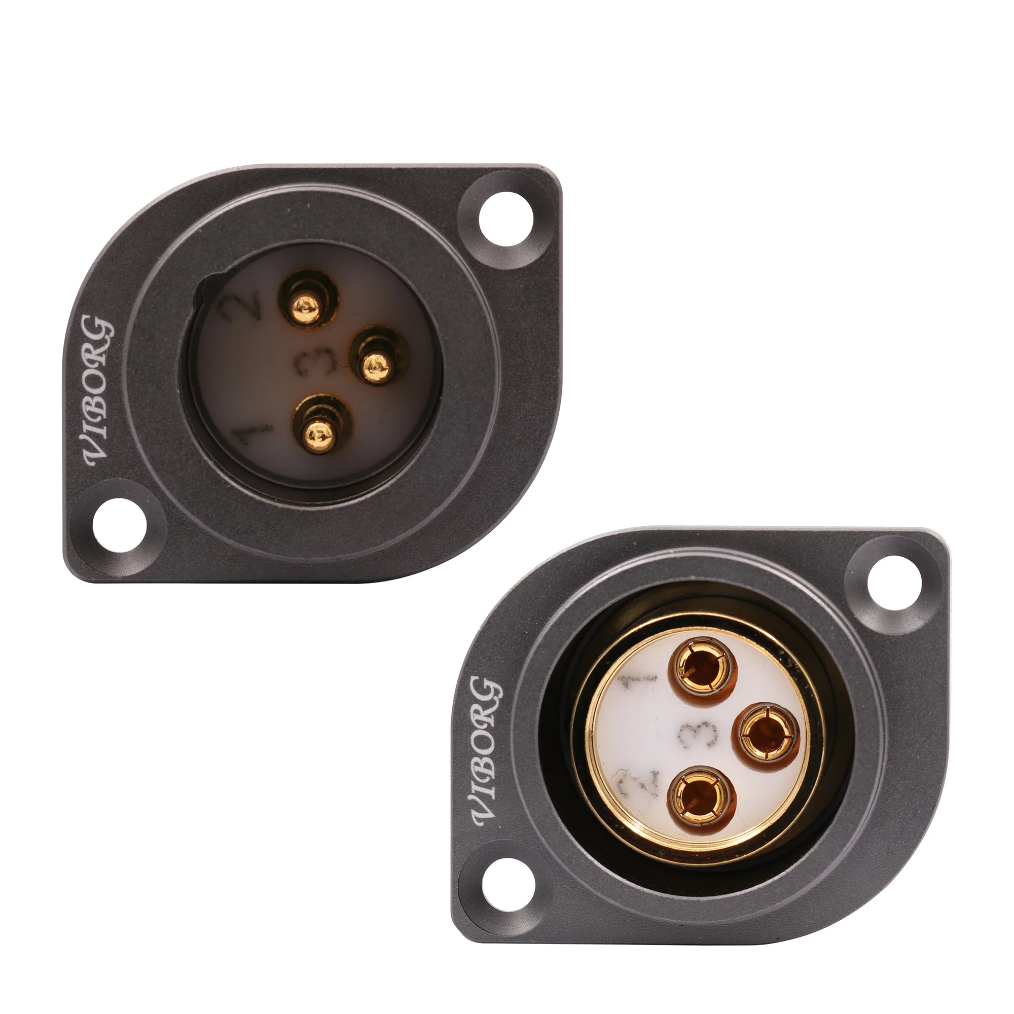 Viborg 3pin Мужской Женский Разъем XLR Чистая медь проводник тефлоновый изолятор
