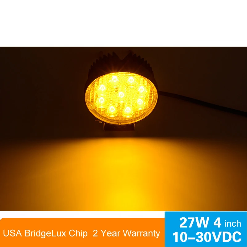 Автомобильный светодиодный рабочий светильник круглый точечный прожектор 27 Вт 4