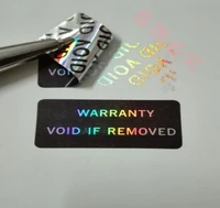 electronic warranty void if removed hologram disposable label sticker void laser anti counterfeit packaging laser stickers