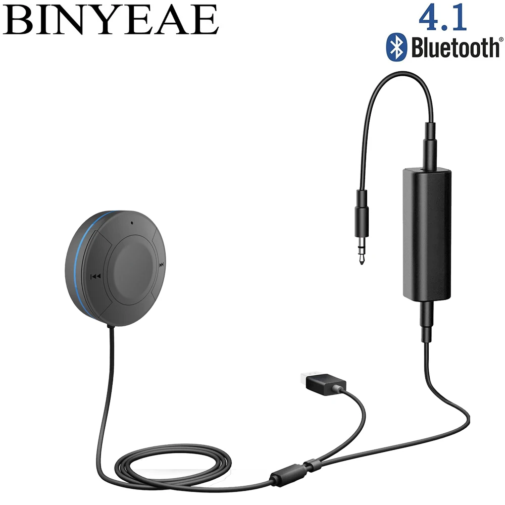 Bluetooth 4 1 Гарнитура Aux 3 5 мм USB автомобильный комплект беспроводной стерео аудио