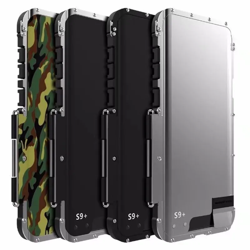 Алюминиевый металлический чехол книжка из нержавеющей стали для Samsung S8 S9 Plus