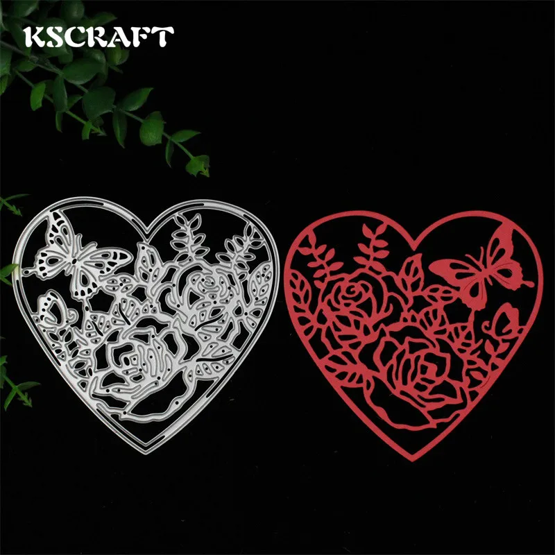 KSCRAFT бабочка любовь высечка металла Скрапбукинг тиснение папка Костюм для резки