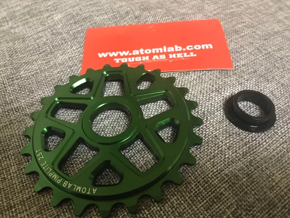 Atomlad bmx Звездочка 25T полная CNC 7075-T6 Звездочка bmx звездочки Сделано в Тайване 19 мм адаптер в комплекте