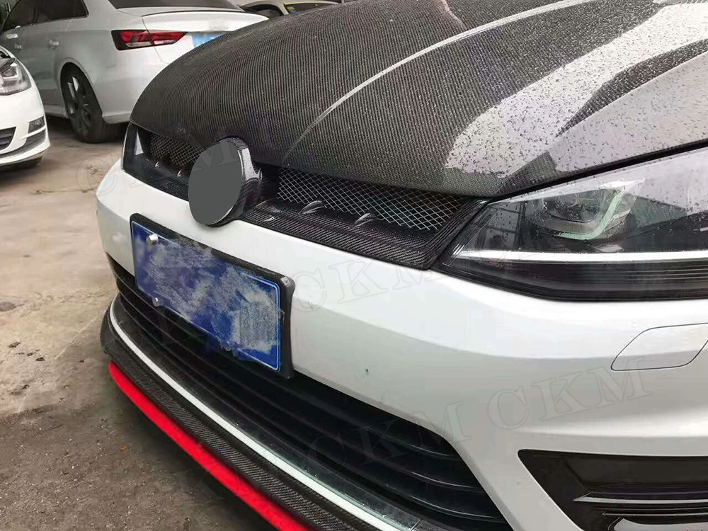 Для VW MK7 карбоновые решетки переднего бампера для Volkswagen Golf 7 VII MK 7