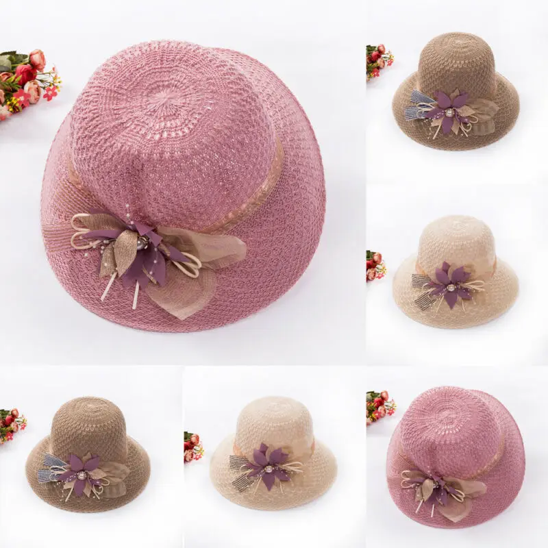 2019 женская летняя большая широкая с полями солнце мягкая Шляпа Дерби пляжная