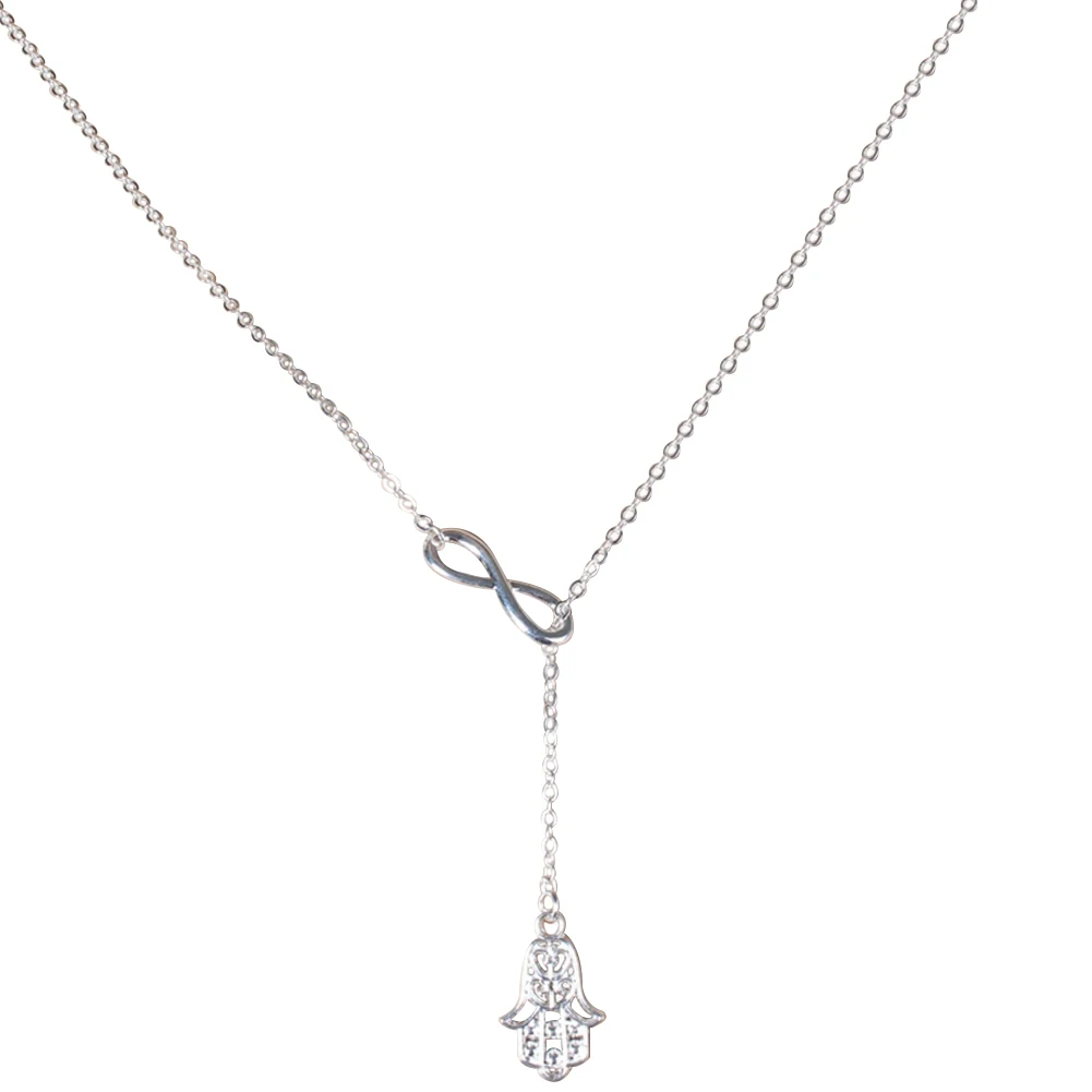 Женское Ожерелье подвеска Фатима|hand of fatima pendant|hamsa handshort necklace |