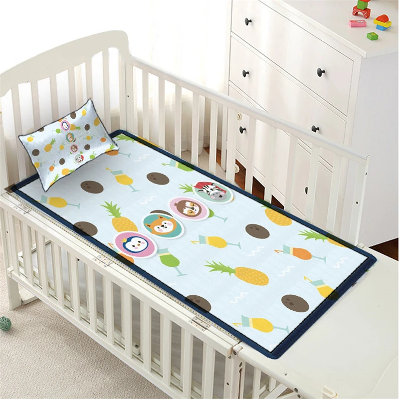 Cartoon Animal Summer Mattress Protector Cover Washable Studends Bed Topper Sheet Children Ice Silk Baby Sleeping Mat | Дом и сад