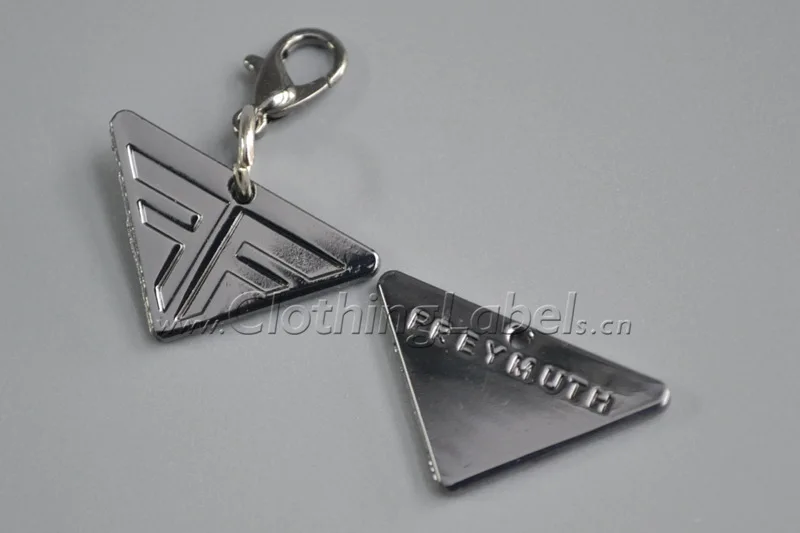 Пользовательские металлические этикетки для сумок одежды обуви двухсторонние