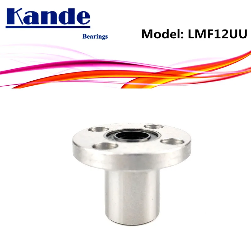 LMF12 UU 1 шт./лот LMF12UU круглый фланец линейный шарикоподшипник 12 мм LMF12 для 3D принтера SMF12UU Kande подшипники