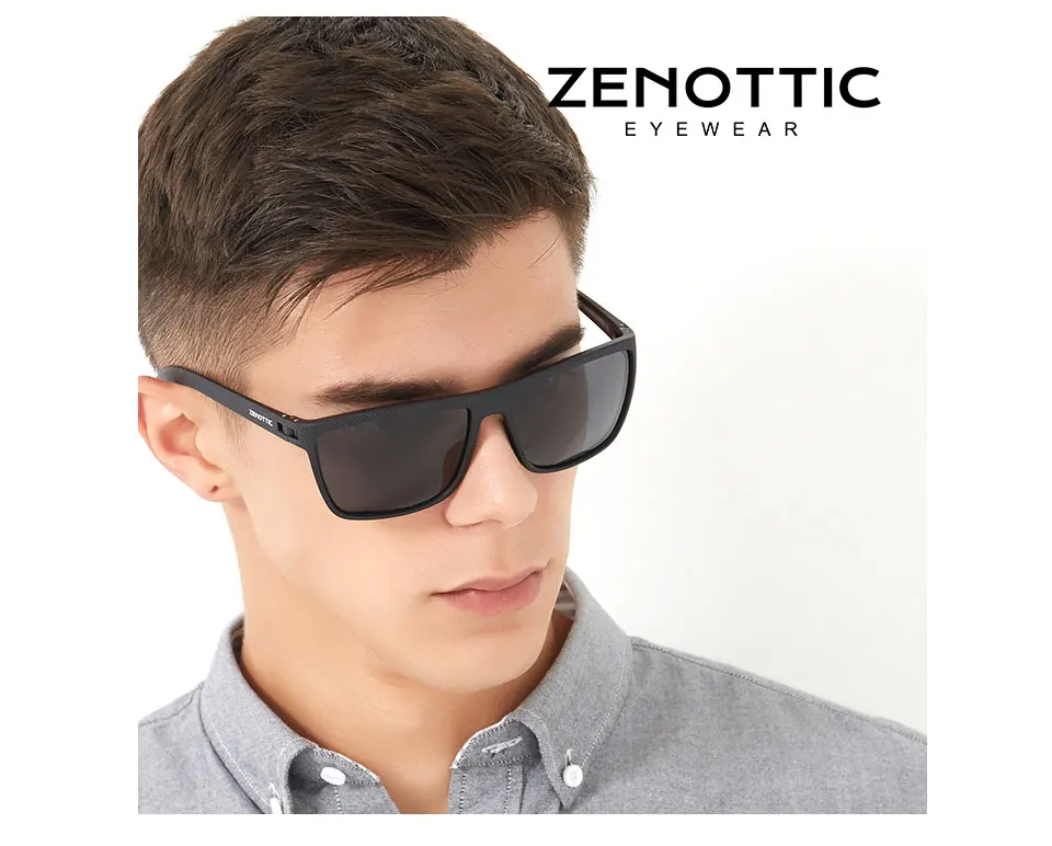 ZENOTTIC, высокое качество, мужские солнцезащитные очки,, поляризационные, Ретро стиль, TR90, большие, квадратные, негабаритные, солнцезащитные очки, большие, крутые, UV400, BT6204