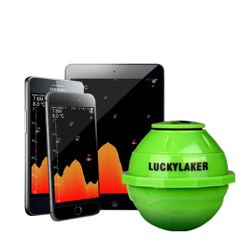 Lucky WiFi беспроводной рыболокатор 50 м 12 языков эхолот приложение Android IOS русский для