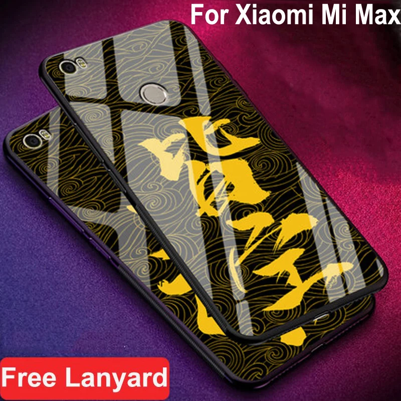Чехол для Xiaomi Mi Max Роскошный чехол из закаленного стекла с мягкими краями 6 44 дюйма