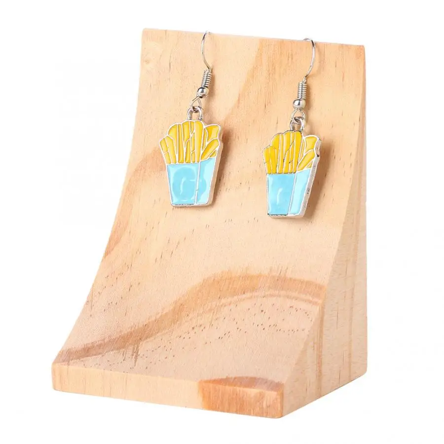 Простой деревянный Настольный Декор украшение для сережек-гвоздиков держатель