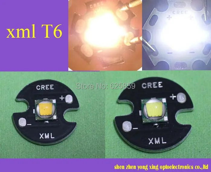Светодиодный чип CREE XLamp XML T6 белый/теплый белый 10 Вт для творчества с 16mmstar |