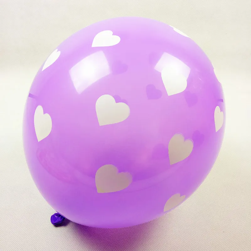 100 шт. 12 дюймов розовый шар с сердечками на День святого Валентина романтические
