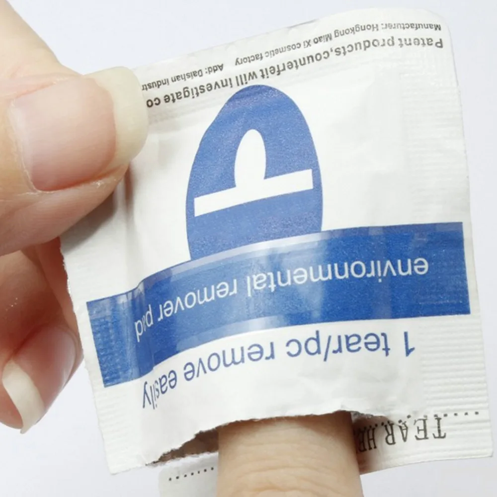 200 шт./компл. ацетоновый очиститель для ногтей Губка удаления Фольга обертывания