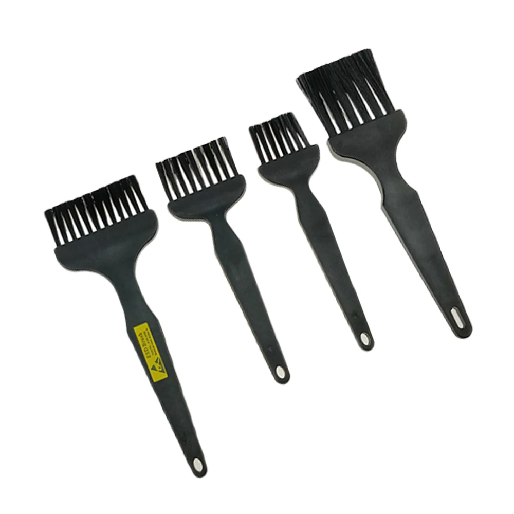 

Black Flat Tooth Round Cleaning ESD Anti Static Brush for PCB