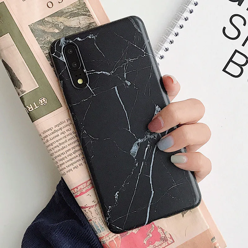 Style 401 Крутой мраморный чехол для iphone 11 Pro Max 6 S 7 8 XS X XR, чехол для Huawei Nova 3e 4e Mate 30 Lite 20 P20 Pro P30, силиконовый чехол - Цвет: Style 401