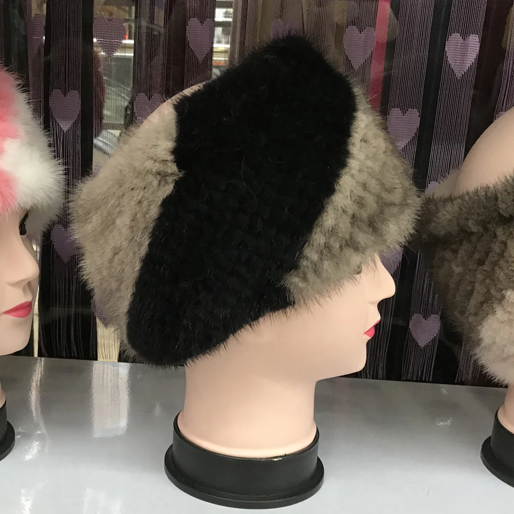 Лидер продаж 2020 новая модная хорошая шапка из натурального меха норки женская