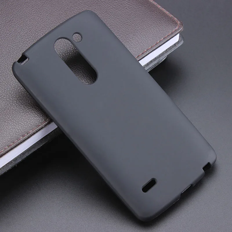 Черный гелевый ТПУ тонкий мягкий чехол-накладка для LG G3 Stylus D690 D690N 5 дюйма