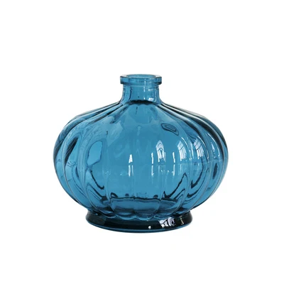 B1 Blue 100x80mm Миниатюрная креативная стеклянная ваза для декора настольная прозрачная Цветочная ваза Террариум гидропонный контейнер Свадебный декор - Цвет: B1 Blue 100x80mm