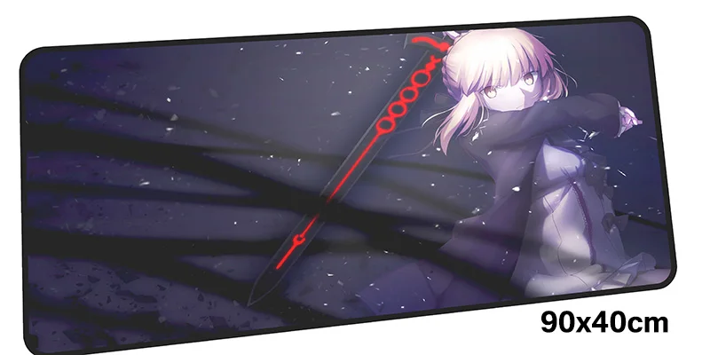 Size 900x400X2MM Fate Saber Коврик для мыши геймер 900x400 мм notbook коврик для мыши большой игровой коврик для мыши большой коврик с закрытыми краями Коврик Для Мыши Компьютерный Настольный коврик для мыши - Цвет: Size 900x400X2MM