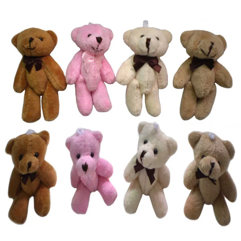 50 шт./лот Kawaii маленькие смешанные Мишки Тедди Мягкие плюшевые 8 см игрушки мини