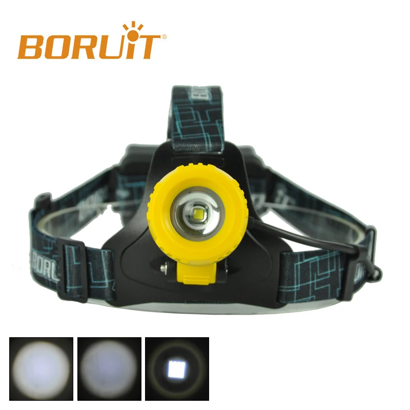 Boruit B11 XM-L T6 светодиодный налобный фонарь Перезаряжаемые Масштабируемые передняя фара фонарь микро USB желтого цвета для кемпинга Рыбная ловля Велоспорт
