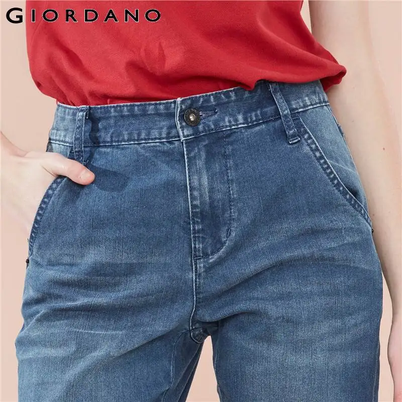 Giordano женские классические джинсовые брюки с пятью карманами данная модель имеет