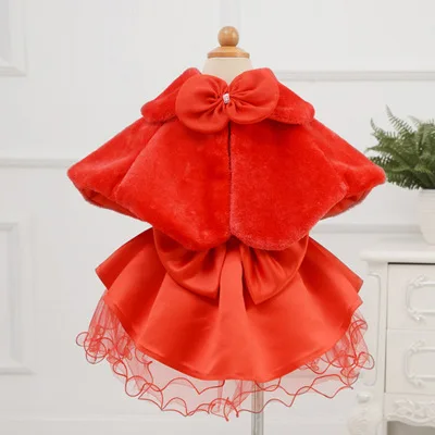 Новый мягкий болеро с цветочным узором для девочек из искусственного меха