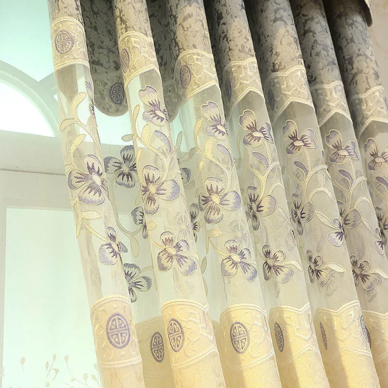 Color 2 Cloth Европейский Роскошный вышитый полый занавес для гостиной, Прошитый тканевый занавес s для спальни, занавес s M006-40 - Цвет: Color 2 Cloth