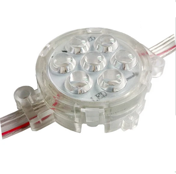 7 светодиодов SMD5050 DMX512 Светодиодный модуль для наружная отделка здания 50 мм