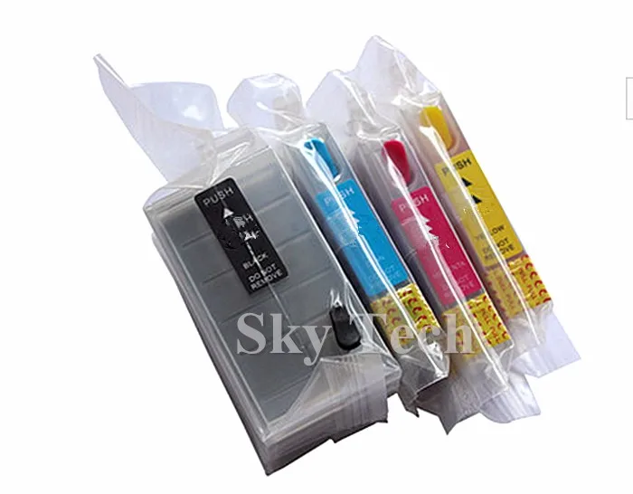 4PK полный картридж многоразового использования для T2711 T2714 подходит Epson WF 3620 3640 7110