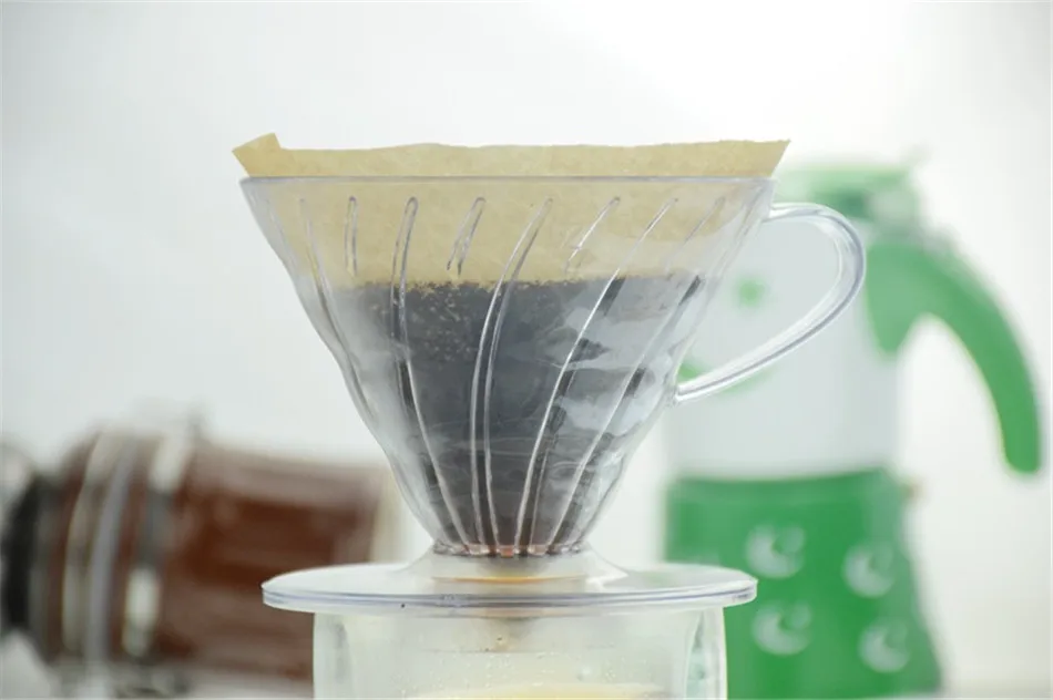 GUNOT V60 кофейная капельница чашки многоразовая Кофеварка фильтр чашка стеклянная термостойкая кофейная пивоварня фильтровальные чаши бариста инструменты