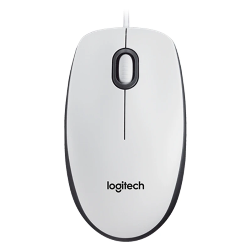 Белый Проводная мышь logitech M100r Высокоточная оптическая - Цвет: Белый