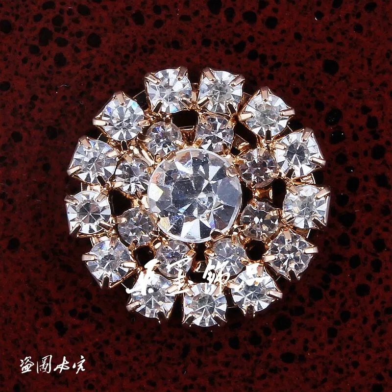 100 шт 19 мм круглые акриловые металлические стразы кнопка Пряжка плоская задняя