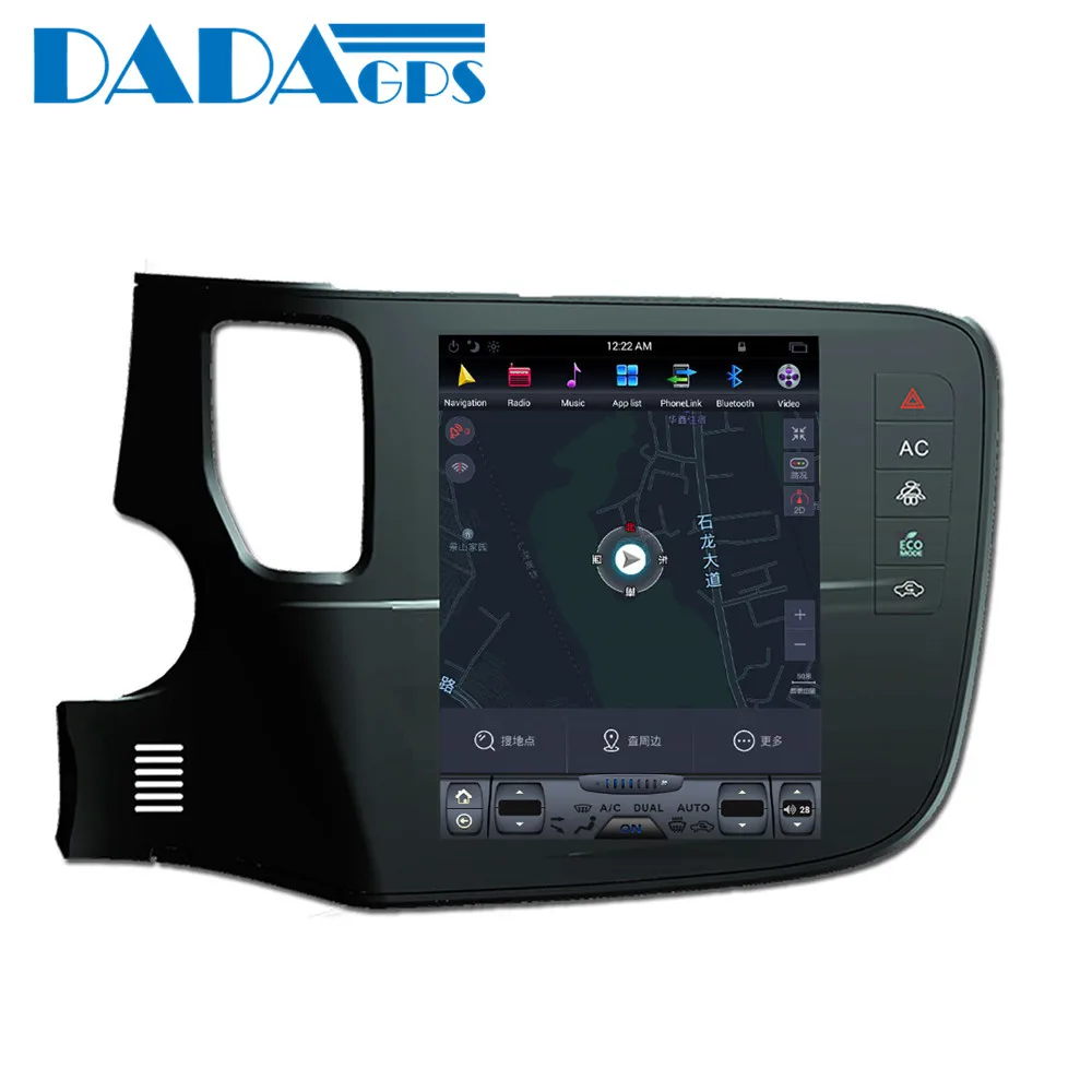 

10.4"Tesla style Android Car multimedia Radioplayer For mitsubishi outlander 2014 2015 2016 2017 2018 GPS Map Navigation no dvd