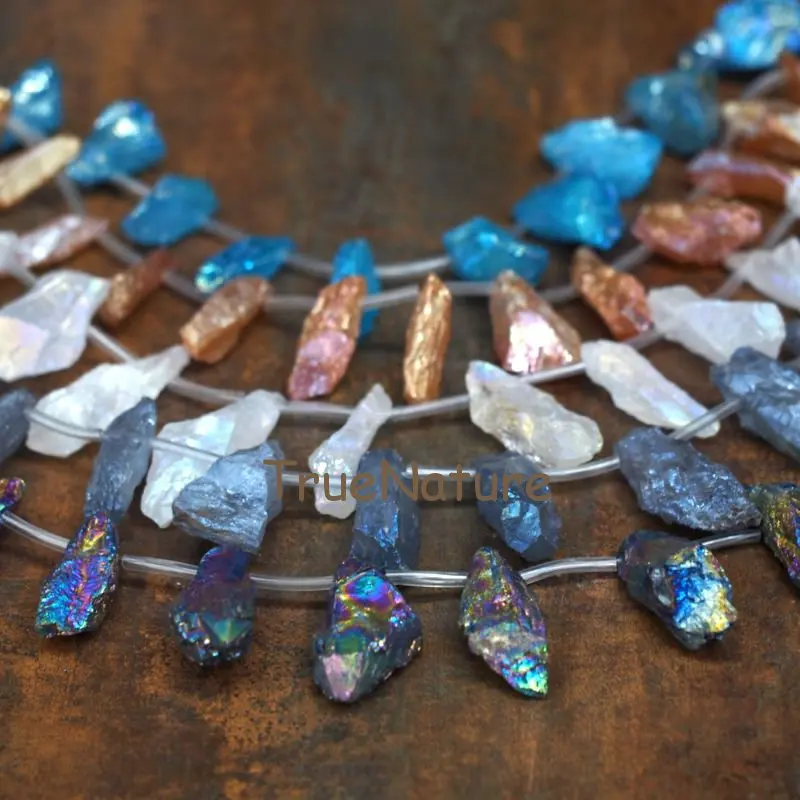 Бусины из белого кристалла Nugget титановые необработанные кварцевые кусочки