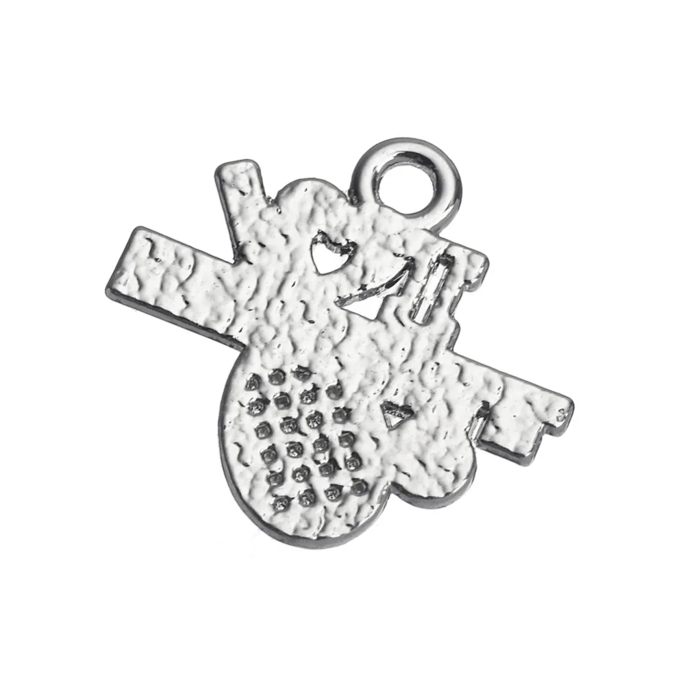 

EUEAVAN 20pcs Zinc Alloy Sporty Tennis Racket Charm Pendant Fit Necklace Rhodium Plated Jewelry Accessory
