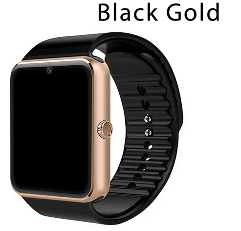 Black gold Многофункциональные смарт-часы с Bluetooth, подключаемой картой, функцией ответа на телефонные звонки, можно делать фото-звонки, шагомер, напоминание о сообщениях - Цвет: Black gold