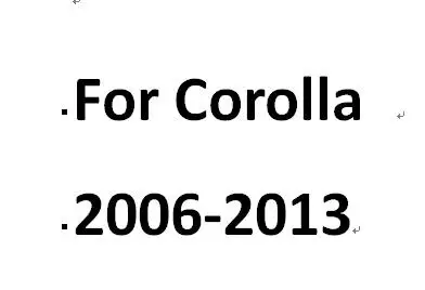 For Corolla 2006-13 1 шт. передних сидений Авто крыши верхней части безопасная ручка для Защитные чехлы для сидений, сшитые специально для Toyota Corolla RAV4 Yaris 2006 07 08 09, 10, 11, 12, 13, 14, 15, 16, 17, DB226 - Название цвета: For Corolla 2006-13