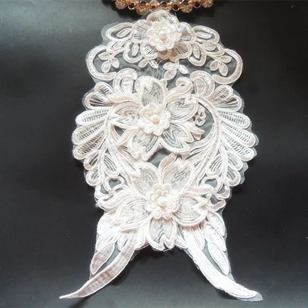

Lace embroidery patches,Wedding headdress flower,2pcs/lot