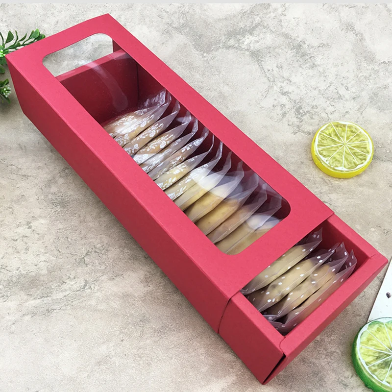 DIY винтажная цветная крафт-бумага, Подарочная коробка, посылка с прозрачным ПВХ окном, конфета, сувениры, искусство и крафты, посылка