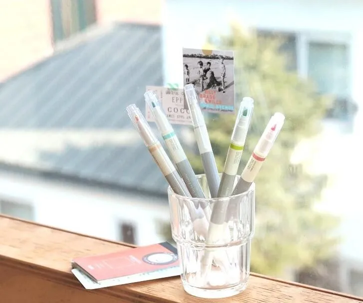 Двухстороннее Пастель Pen Set 5 видов цветов школьной канцелярии подарок дневник журнал письменные принадлежности